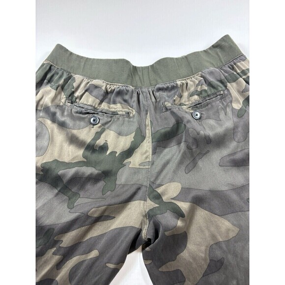 ATM Cargo Joggers Green Camo Small Silk Drawstring Waist Pockets - Picture 14 of 16